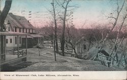 View of Minnesouri Club, Lake Miltonn Postcard