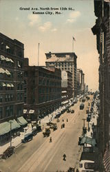 Grand Ave. North from 12th St. Postcard