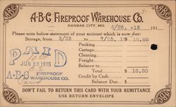ABC Fireproof Warehouse Co. Postcard