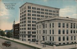 Memorial Hall and Santa Fe Office Buildings Postcard