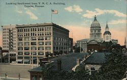 Looking Southwest from Y.M.C.A. Building Topeka, KS Postcard Postcard Postcard