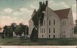 Chapel with Rice Hall in distance, Washburn College Postcard