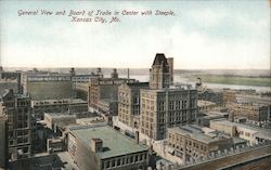 General View and Board fo Trade Kansas City, MO Postcard Postcard Postcard
