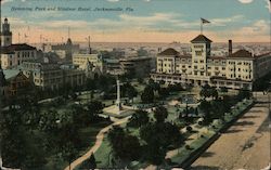 Hemming Park and Windsor Hotel Jacksonville, FL Postcard Postcard Postcard