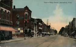 View of Main Street Ashtabula, OH Postcard Postcard Postcard