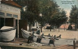 Life Saving Station, Lake Macatawa Postcard