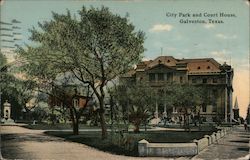City Park and Court House Postcard