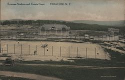 Syracuse Stadium and Tennis Court New York Postcard Postcard 