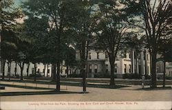 Looking West from the Park, Showing Erie Club and Court House Pennsylvania Postcard Postcard Postcard