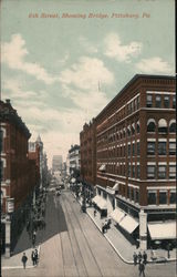 6th Street, Showing Bridge Postcard