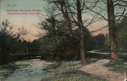 Winding Road and Bridge, Glenwood Park Erie, PA Postcard Postcard Postcard