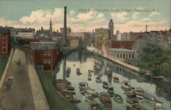 View from Division Street Bridge Postcard