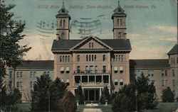 Main Building, State Hospital Postcard