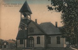 First Baptist Church Cherry Creek, NY Postcard Postcard 