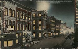 Second Street South from Court Square by Night Postcard