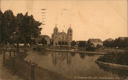 St Francis Church Sacramento, CA Postcard Postcard Postcard