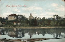 River Scene Postcard