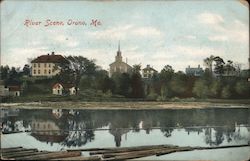 River Scene Orono, ME Postcard Postcard Postcard