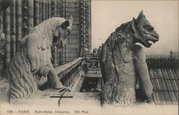 Notre-Dame, Chimeres Paris France