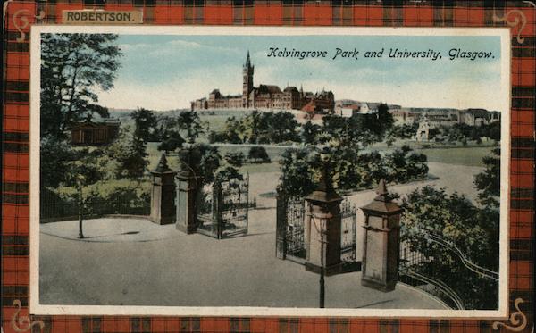 Kelvingrove Park and University Glasgow Scotland