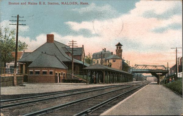 Boston and Maine R.R. Station Malden Massachusetts