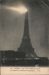 La Tour Eiffel la nuit Postcard