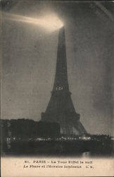 La Tour Eiffel la nuit Paris, France Postcard Postcard Postcard