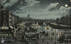 O'Connell Bridge - River Liffey Postcard