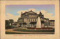 Old Town: Royal Opera House (Semperoper) as seen from the Zwinger Postcard