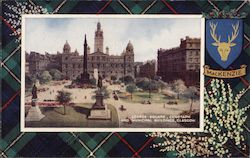 George Square, Cenotaph and Municipal Buildings Postcard