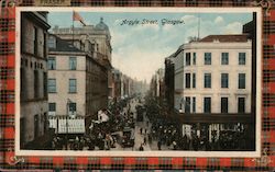 Looking Along Argyle Street Postcard