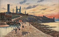 View of Town From the Harbour Postcard