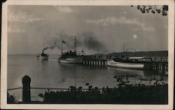 Boardwalk by the harbor (Lake Balaton) Postcard