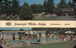 Somerset Motor Lodge Skowhegan, ME Postcard Postcard Postcard