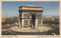 Arc de Triomphe Paris, France Postcard Postcard Postcard