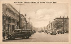 Main Street, Looking Toward the Square Peabody, MA Postcard Postcard Postcard