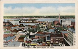 Fairhaven-New Bedford Bridge and Harbor Massachusetts Postcard Postcard Postcard