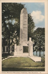 Soldiers Memorial Monument Fredericton, NB Canada New Brunswick Postcard Postcard Postcard