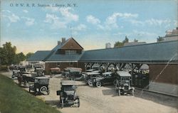 O. & W. Railroad Station Liberty, NY Postcard Postcard 