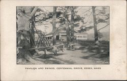 Pavilion and Swings, Centennial Grove Postcard