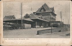 Railway Station Springfield, MA Postcard Postcard Postcard