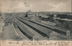 Union Station, Springfield, Mass. Massachusetts Postcard Postcard Postcard
