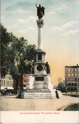 Soldiers Monument Worcester, MA Postcard Postcard 