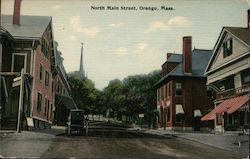 North Main Street Orange, MA Postcard Postcard Postcard