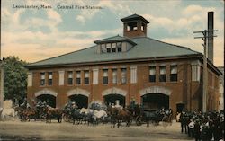 Central Fire Station Postcard