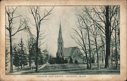 Church and Grove Postcard