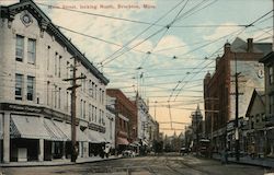 Main Street, looking North Brockton, MA Postcard Postcard Postcard