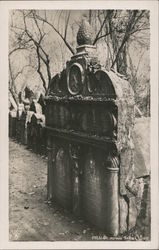 Jewish Cemetery, Prague, Czechoslovakia, Tomb of Rabbi Loew, Kabbalah Postcard