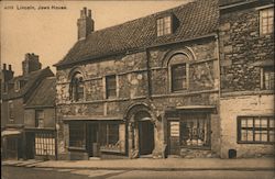 JUDAICA Jews House, Lincoln UK, Medieval jewish Ghetto, England Lincolnshire Postcard Postcard Postcard