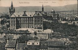 JUDAICA, Synagogue (Tempel) & Protestant Church, Today Teplice Czech Republic, 1919 Teplitz - Schoenau, Austria Postcard Postcar Postcard